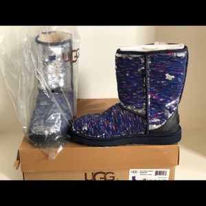 Reverse sequin Uggs